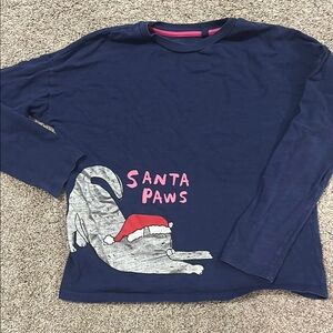 Santa Paws Navy Long Sleeve Shirt